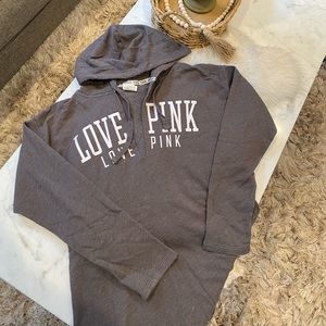 Victoria’s Secret (PINK) Dark Grey V-Neck Hoodie